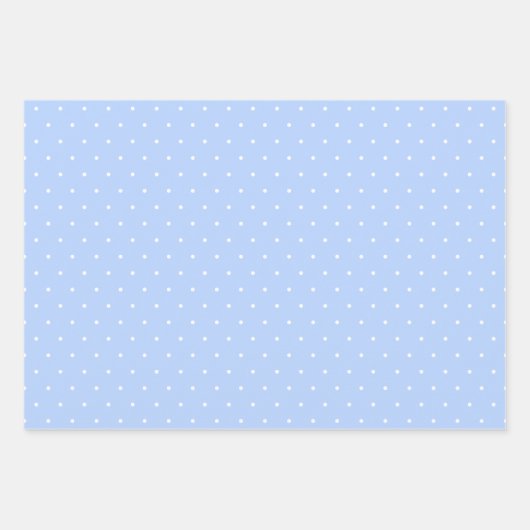 Stippen Drie Blauw Inpakpapier Vellen (Voorkant)