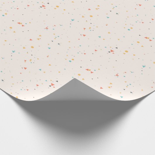 Stippen & Driehoek Confetti Patroon Cadeaupapier (Hoek)