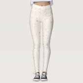 Stippen & Driehoek Confetti Patroon Leggings (Voorkant)