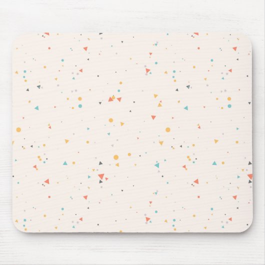 Stippen & Driehoek Confetti Patroon Muismat (Voorkant)