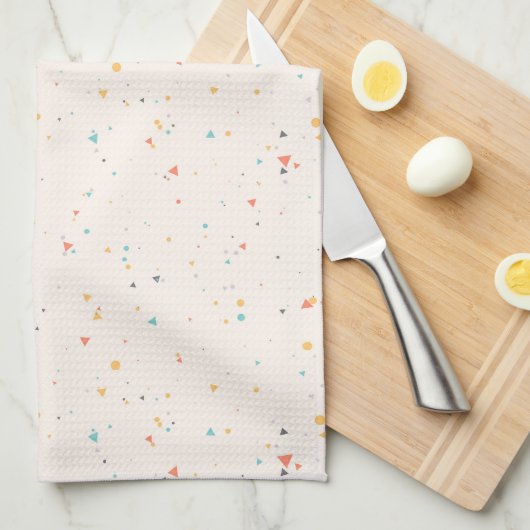 Stippen & Driehoek Confetti Patroon Theedoek (Quarter Fold)