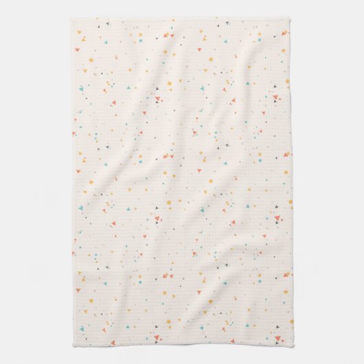 Stippen & Driehoek Confetti Patroon Theedoek (Verticaal)