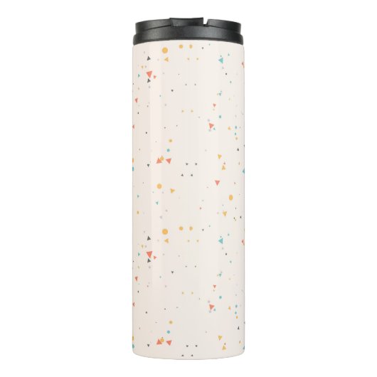 Stippen & Driehoek Confetti Patroon Thermosbeker (Achterkant)