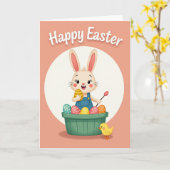 Stippen Ei Mandje Kaart (Gele Bloem)