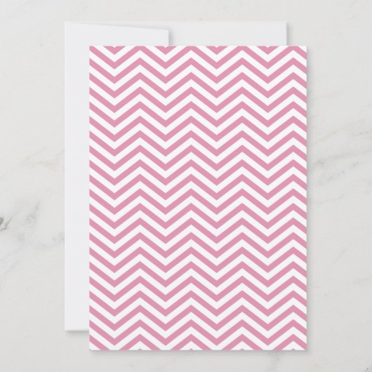 Stippen en Baby shower Chevron Kaart (Achterkant)