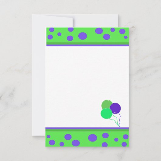 Stippen en ballonnen kaart (Achterkant)