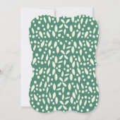 stippen en bladeren baby shower kaart (Achterkant)