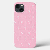 Stippen en bloemen Case-Mate iPhone case (Achterkant)