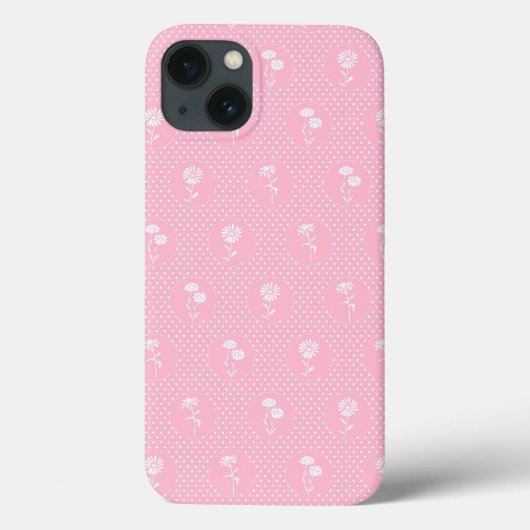 Stippen en bloemen Case-Mate iPhone case (Achterkant)
