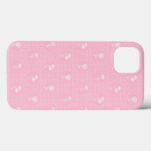 Stippen en bloemen Case-Mate iPhone case (Achterkant (horizontaal))