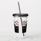 Stippen en Chevron Acryl Drinkbeker (Links)