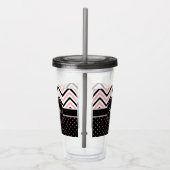 Stippen en Chevron Acryl Drinkbeker (Rechts)