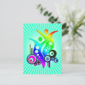 STIPPEN en cirkels met SWINGING Briefkaart (Staand voorkant)