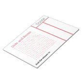 Stippen en dozen, potlood Game Score Pad Notitieblok (Schuin)