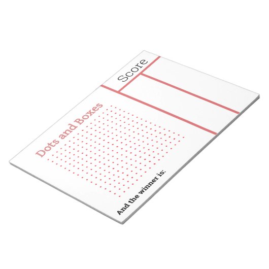 Stippen en dozen, potlood Game Score Pad Notitieblok (Schuin)