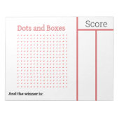 Stippen en dozen, potlood Game Score Pad Notitieblok (Voorkant)