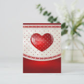 Stippen en harten briefkaart (Staand voorkant)