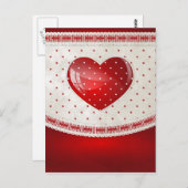 Stippen en harten briefkaart (Voorkant / Achterkant)