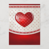 Stippen en harten briefkaart (Voorkant)