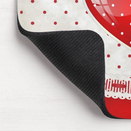 Stippen en harten muismat (Hoek)