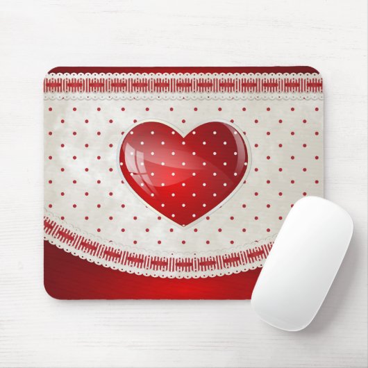 Stippen en harten muismat (Met muis)