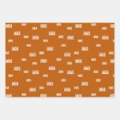 Stippen en Label van de hond, Oranje "Klasse" verb Inpakpapier Vel (Voorkant 2)