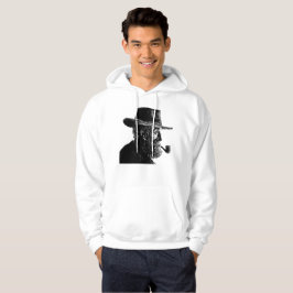 Stippen- en Lijnportret: Wijze Oude Man die een Pi Hoodie
