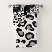 Stippen en luipaard afdrukken bad handdoek (Insitu)