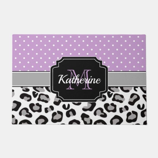 Stippen en luipaard afdrukken deurmat (Voorkant)
