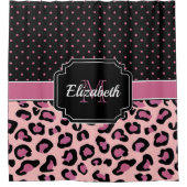 Stippen en luipaard afdrukken douchegordijn (Voorkant)