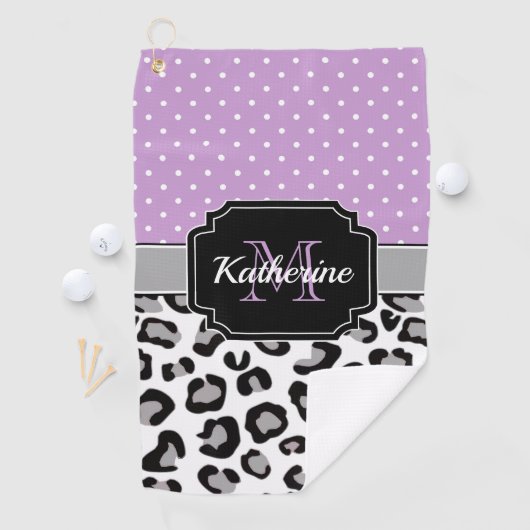 Stippen en luipaard afdrukken golfhanddoek (Insitu)