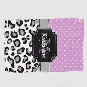 Stippen en luipaard afdrukken golfhanddoek (Horizontaal)