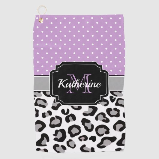 Stippen en luipaard afdrukken golfhanddoek (Voorkant)