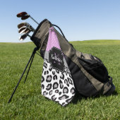 Stippen en luipaard afdrukken golfhanddoek (Groen)