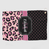 Stippen en luipaard afdrukken golfhanddoek (Horizontaal)