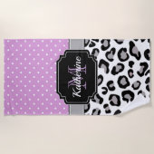 Stippen en luipaard afdrukken strandlaken (Voorkant)