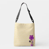 Stippen en Orchideeën Crossbody Tas (Achterkant)