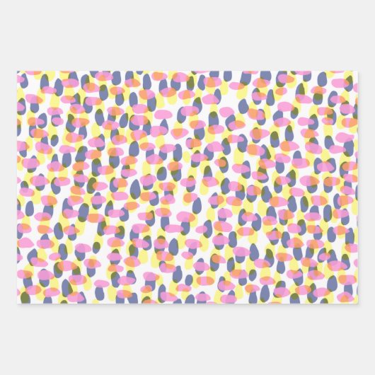 Stippen en spots voor abstracte Waterverf Roze en  Inpakpapier Vel (Voorkant 2)