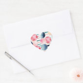 Stippen en strepen 10 hart sticker (Envelop)