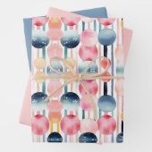 Stippen en strepen 10 inpakpapier vel (In situ)