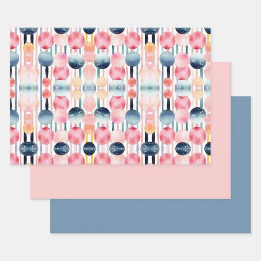 Stippen en strepen 10 inpakpapier vel (Set)