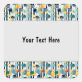 Stippen en Strepen 11 Vierkante Sticker (Voorkant)