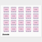 Stippen en Strepen 15 Vierkante Sticker (Vel)