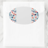 Stippen en strepen 22 ovale sticker (Tas)