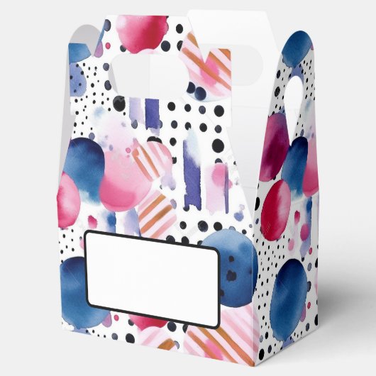 Stippen en strepen 2 bedankdoosjes (Geopend)