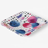 Stippen en strepen 2 papieren bordje (Gebogen)