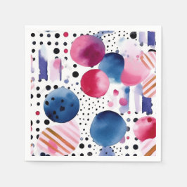 Stippen en strepen 2 servet