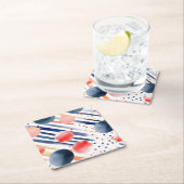 Stippen en strepen 5 kartonnen onderzetters (Insitu)