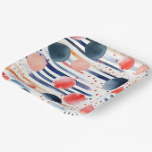 Stippen en strepen 5 papieren bordje (Gebogen)