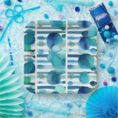 Stippen en strepen 7 papieren bordje (Feest)